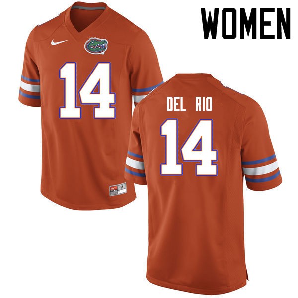 Florida Gators Women #14 Luke Del Rio College Football Jersey Orange